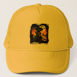 black cat Hat Truckerkappe