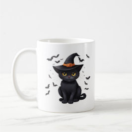 Black Cat Hexen Halloween Fall Spooky Niedlich Kaffeetasse