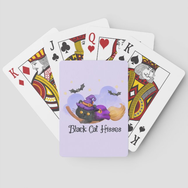 Black Cat Hisses Spielkarten (Rückseite)