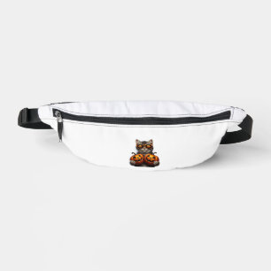 Black Cat Holding Pumpkin Halloween Cat Lovers Wom Bauchtasche