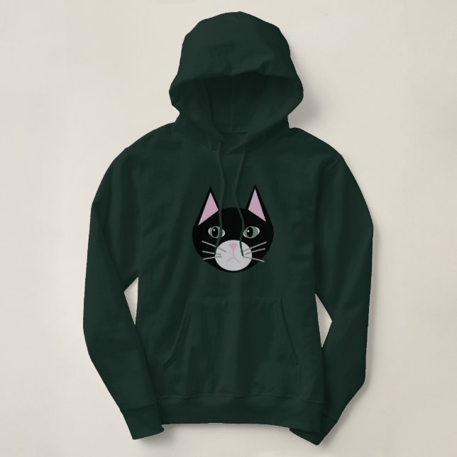 Black Cat Hoodie (Design vorne)