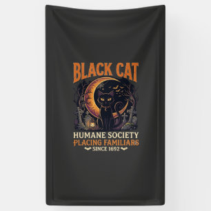 Black Cat Humane Society Halloween Halbmond L Banner