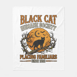 Black Cat Humane Society Halloween Vollmond Fleder Fleecedecke