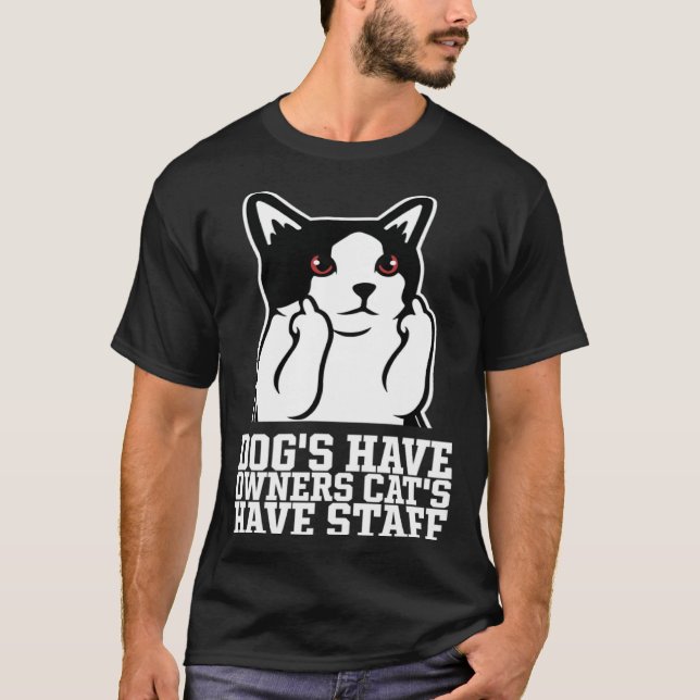 Black Cat Humor  Street Cat  Cool Cat T-Shirt (Vorderseite)