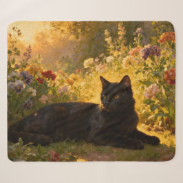 Black Cat in the Flowers I Sherpadecke