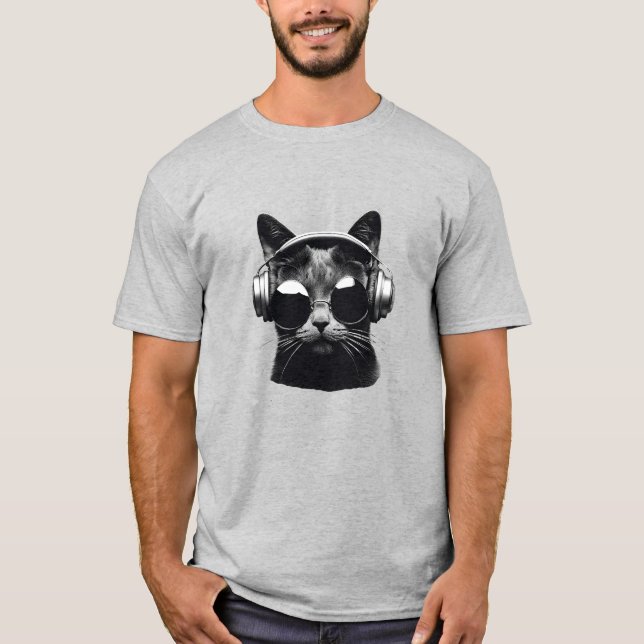 Black Cat Jammin-T - Shirt (Vorderseite)