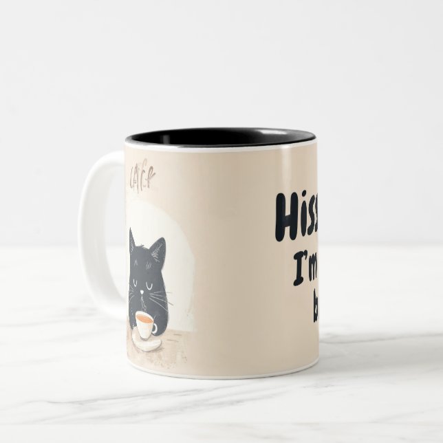 Black Cat Kaffeepause Tasse (Vorderseite Links)