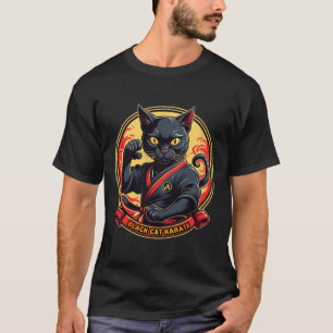 Black Cat Karate für Männer Frauen Kinder T-Shirt