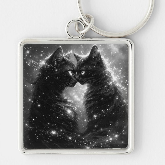 Black cat keyring schlüsselanhänger (Vorne)