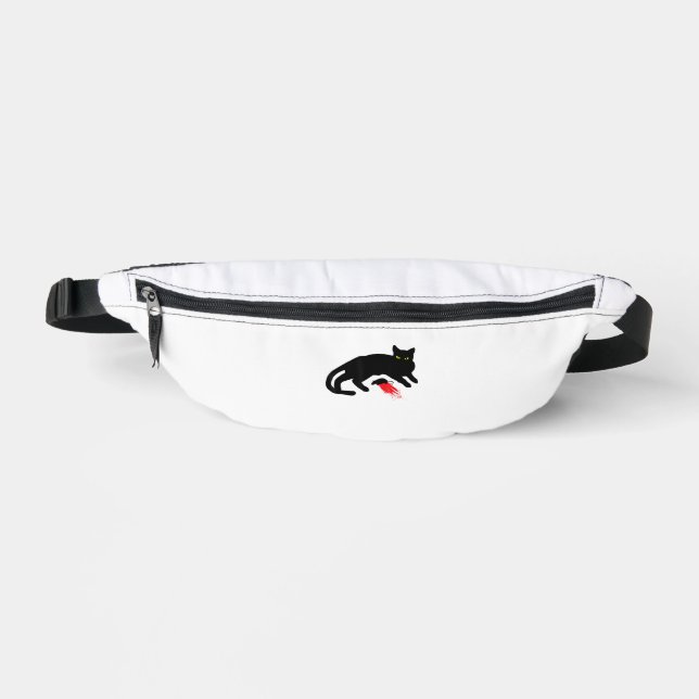 Black Cat Killer Instinkte Tote Maus Punk Goth Bauchtasche (Vorderseite)