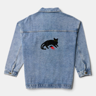 Black Cat Killer Instinkte Tote Maus Punk Goth Jeansjacke