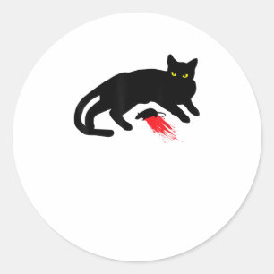 Black Cat Killer Instinkte Tote Maus Punk Goth Runder Aufkleber