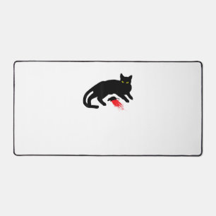 Black Cat Killer Instinkte Tote Maus Punk Goth Schreibtischunterlage
