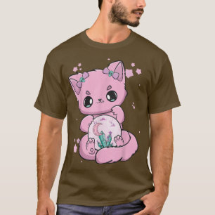 Black Cat Kitten Cute Creepy Anime Neko Pastel Got T-Shirt