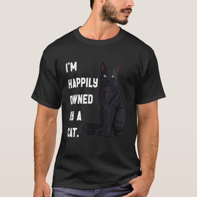 Black Cat Kitten Lover Funny Animal Fur Pet Besitz T-Shirt (Vorderseite)