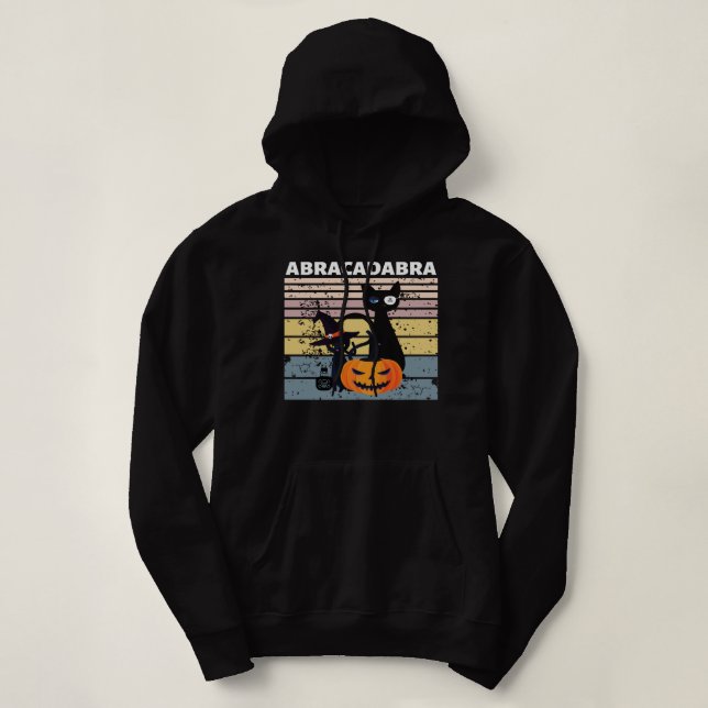 Black Cat Kitty Abracadabra Hexenkatzen halloween  Hoodie (Design vorne)