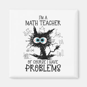 Black Cat Kitty Ich bin Mathematiklehrerin natürli Magnet