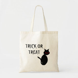 Black Cat Leinwand Trick oder Treat Bag Tragetasche