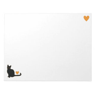 Black Cat Liebe Notizblock