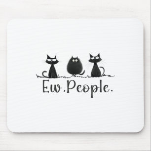 Black Cat Lover Grumpy Graphic Funny Coolen neue L Mousepad