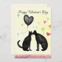 Black Cat Lover Heart Valentine's Day No3