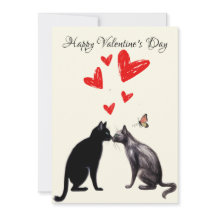 Black Cat Lover Heart Valentinstag