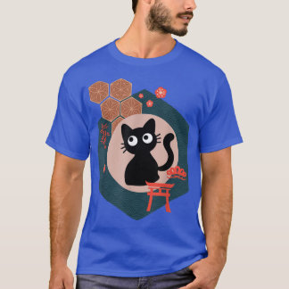 Black Cat Lover japanese kitten anime tokyo otaku T-Shirt