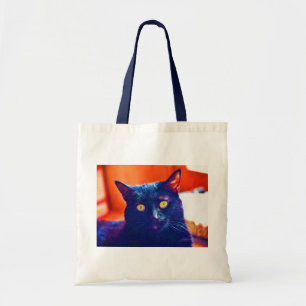 Black Cat Lucky Feline Cat Art Tragetasche