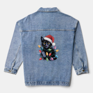 Black Cat lumières Noël Amoureux des chats amusant