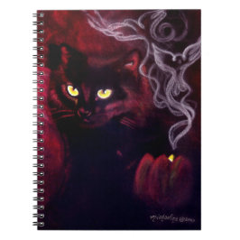 Black Cat Magic Spiral Notebook Notizblock