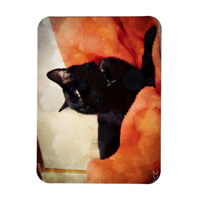 Black Cat Magnet (Vertikal)