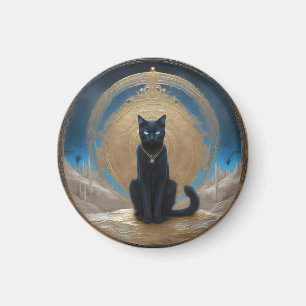 Black Cat Magnet