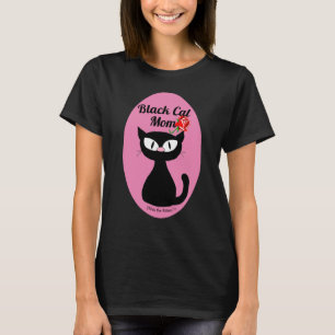 Black Cat Mama Niedlicher Cartoon Schwarze Katze m T-Shirt
