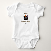 Black Cat Meow-A Ween Baby Jersey Bodysuit