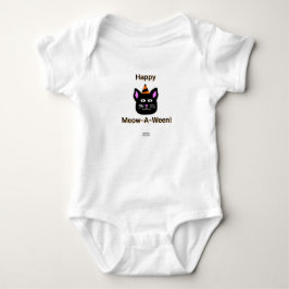 Black Cat Meow-A Ween Baby Jersey Bodysuit Strampler