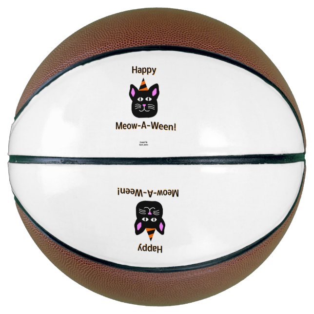 Black Cat Meow-A-Ween Basketball (Vorderseite)