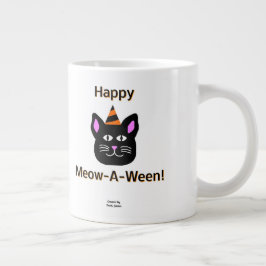 Black Cat Meow-A-Ween Jumbo-Tasse