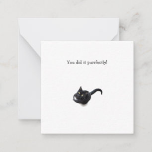 Black Cat Mini Vielen Dank Note Card Mitteilungskarte