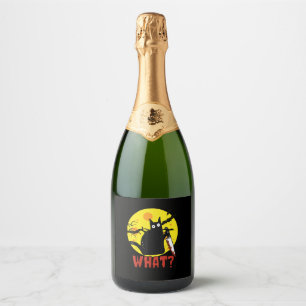 Black Cat mit Bloody Knife Sprichwort Was_ lustige