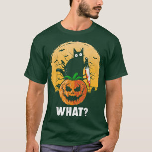Black Cat Moon Beängstigend Pumpkin Funny Hallowee T-Shirt
