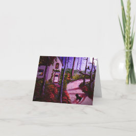 Black Cat Moon Mystery Lady Card Creationarts Karte