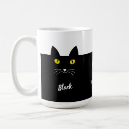 Black Cat Mug Gift for Cat Lovers | Personalized  Kaffeetasse