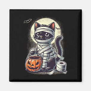 Black Cat Mummy Men Women Kinder Halloween Funny B Magnet