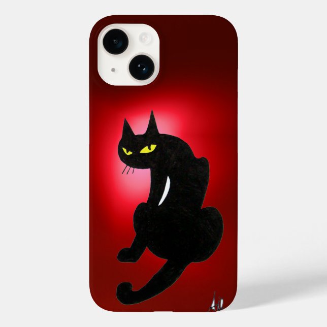 BLACK CAT NINJA Red ruby Case-Mate iPhone 14 Hülle (Rückseite)