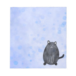 Black Cat Notepad Notizblock