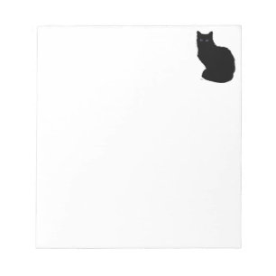 Black Cat Notepad Notizblock
