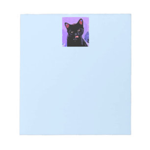 Black Cat Notepad Notizblock
