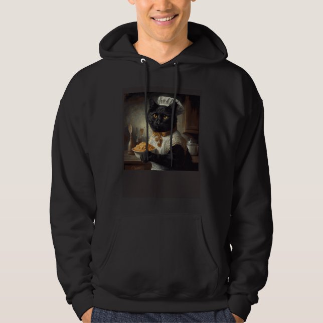 Black Cat Nurse Mac And Cheese Hoodie (Vorderseite)