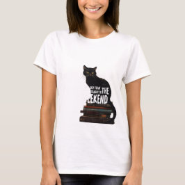 Black Cat on Books "Skip to the Weekend" T-Shirt