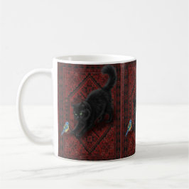 Black Cat on Moroccan Rug  Kaffeetasse